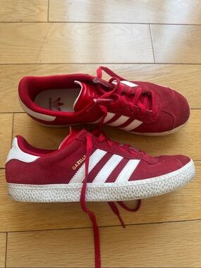 Adidas Red Suede Gazelles Sneakers